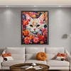 Cat In Flowers-14CT Stamped Cross Stitch 51*63cm/20.08*24.8in(Big Size)