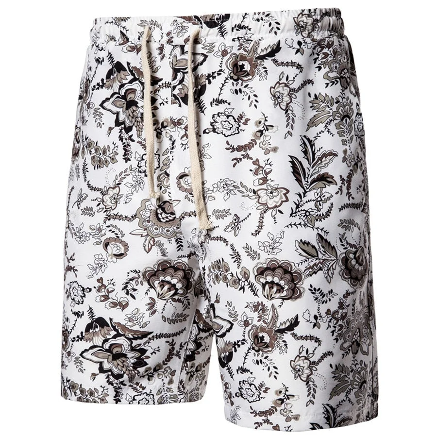 Personality Summer New Men's Clothing Short-sleeved Printed Shirts Shorts 2 Piece Fashion Male Casual Beach Wear Clothes