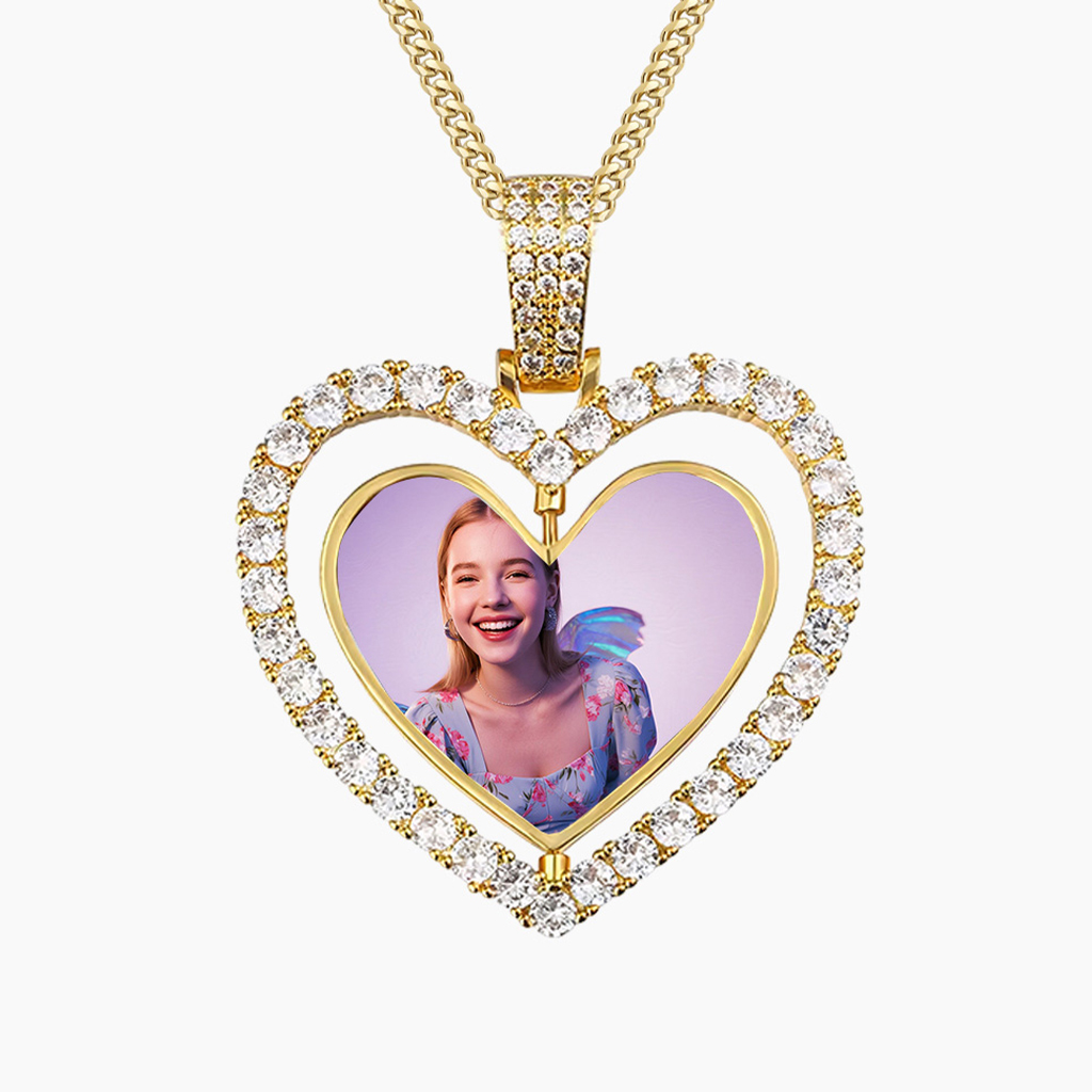 Double-Sided Rotatable Photo Pendant