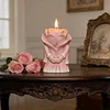 3D Rose Flower Mould Silicone Wave Spiral Candle Mould Reusable Easy To Demold for Wedding Valentine Day DIY Home Decor Gift (Style B)