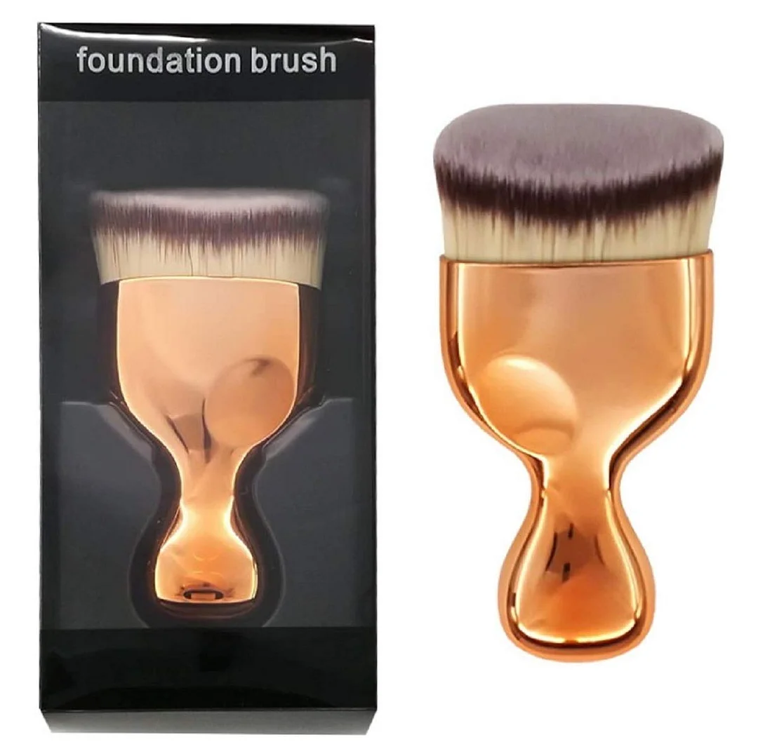 Flat Top Powder Makeup Brush, Premium Quality Synthetic Dense Bristles Face Make Up Tool For Blending Liquid Cream