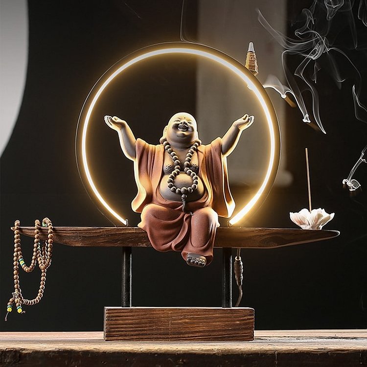 Happy Buddha - LED Incense Burner - Appledas