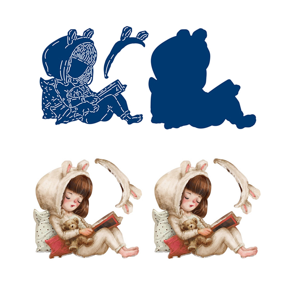 

Girl and Bear - Paper Craft Cutting Dies, 501 Original