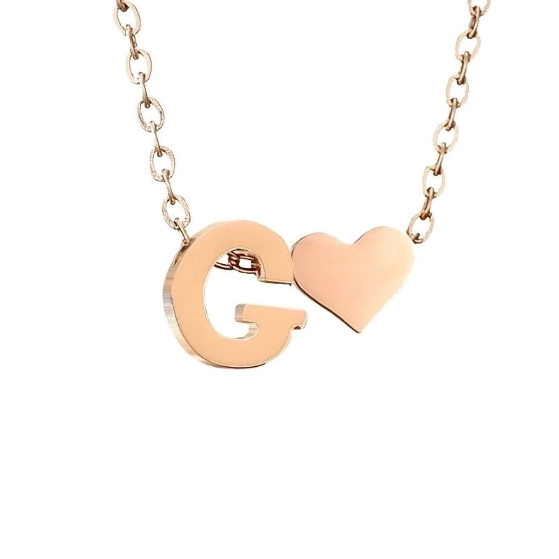Stainless Steel Titanium Steel 14K Gold Plated Fashion Plating Letter Necklace