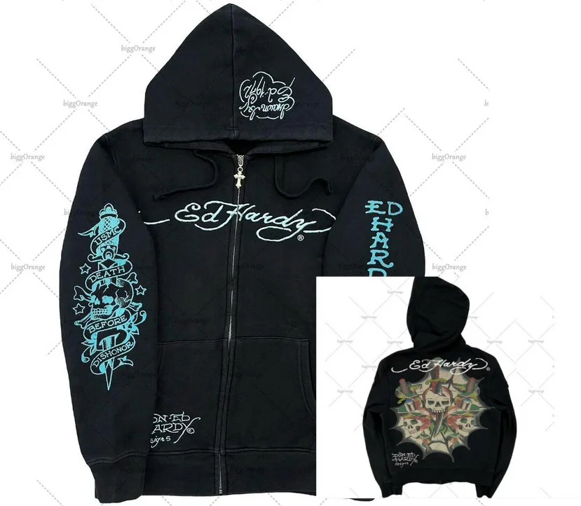 Sdrawing Sdrawing Gothic Rock Skull Bones Oversized Hoodie