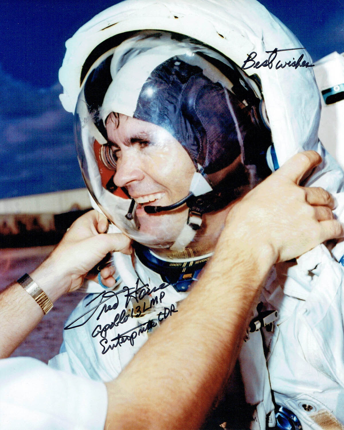 Fred HAISE Apollo 13 Astronaut Signed Autograph 10x8 Photo Poster painting 1 COA AFTAL