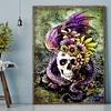 Diamond Painting -DIY Round Drill Flower Skull