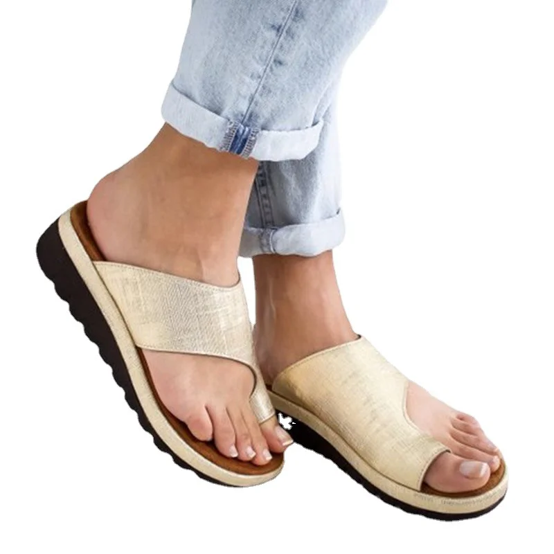 Breakj Breakj Lady Wearing Leather Tods And Covers Cool Slippers Women's Large Size Women's Shoes 40-43