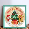 Christmas Snowman-11CT Stamped Cross Stitch 24*24cm/9.45*9.45in