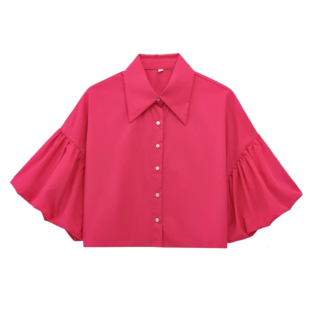 Nigikala Nigikala Sleeves Loose Open-Sleeve Shirt Top 2025 Spring New Women's Clothing E48720