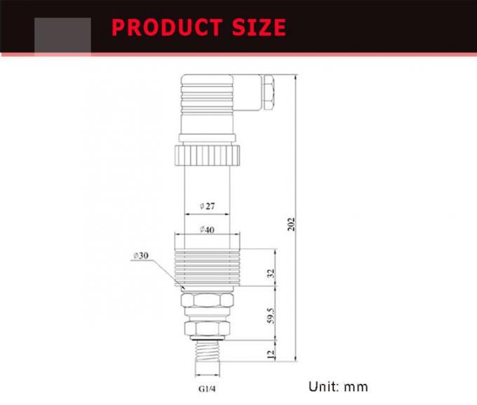 2000 Bar Pressure Sensor Transmitter 24VDC Thread DP Pressure Transmitter 1