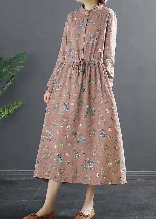 Organic Print Spring Inspiration Pink Print Dresses