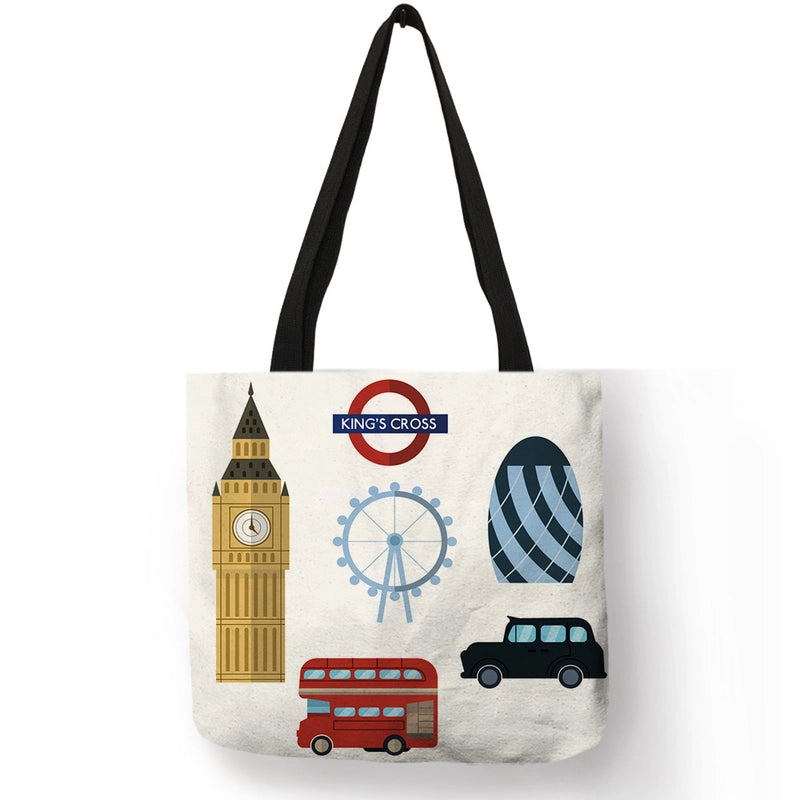 Women’s Medium Polyester Printing Basic Classic Style Square Open Shoulder Bag