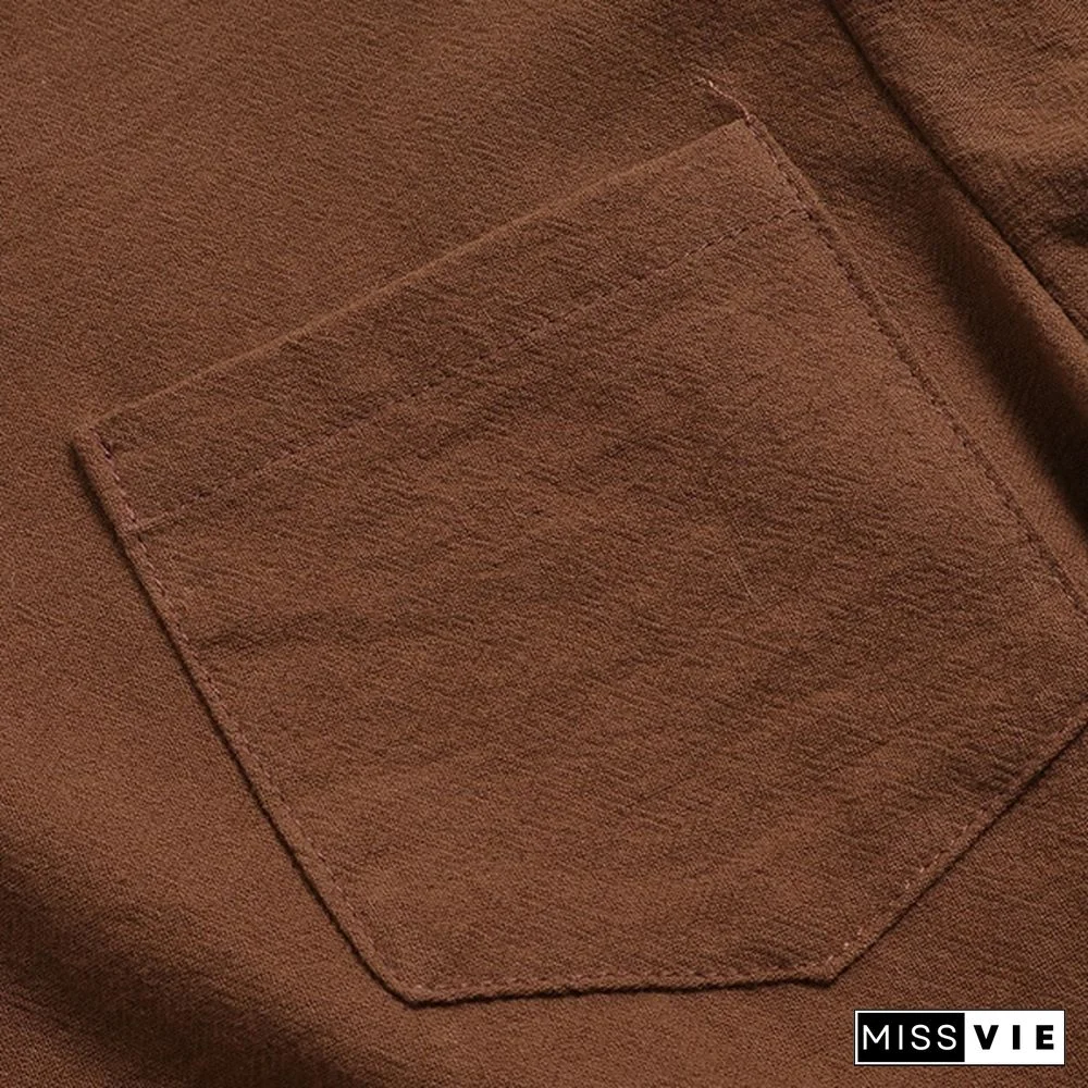 Women Stand Collar Long Sleeve Loose Casual Tops Shirt Blouse