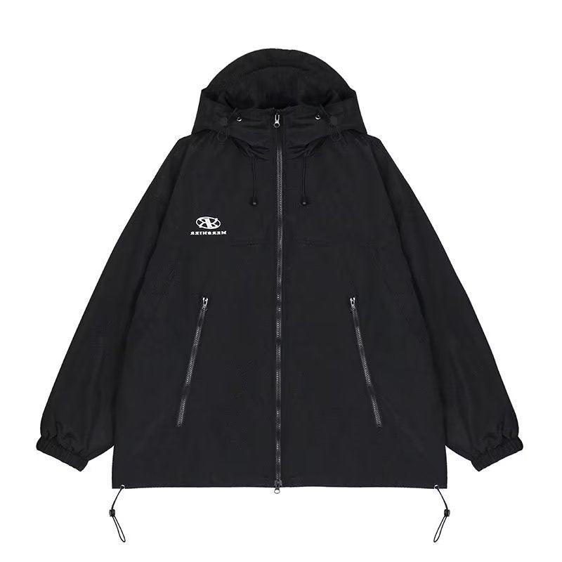 OLCooL 2024 Fall Fashion Oversize Waterproof Hooded Jacket olcool