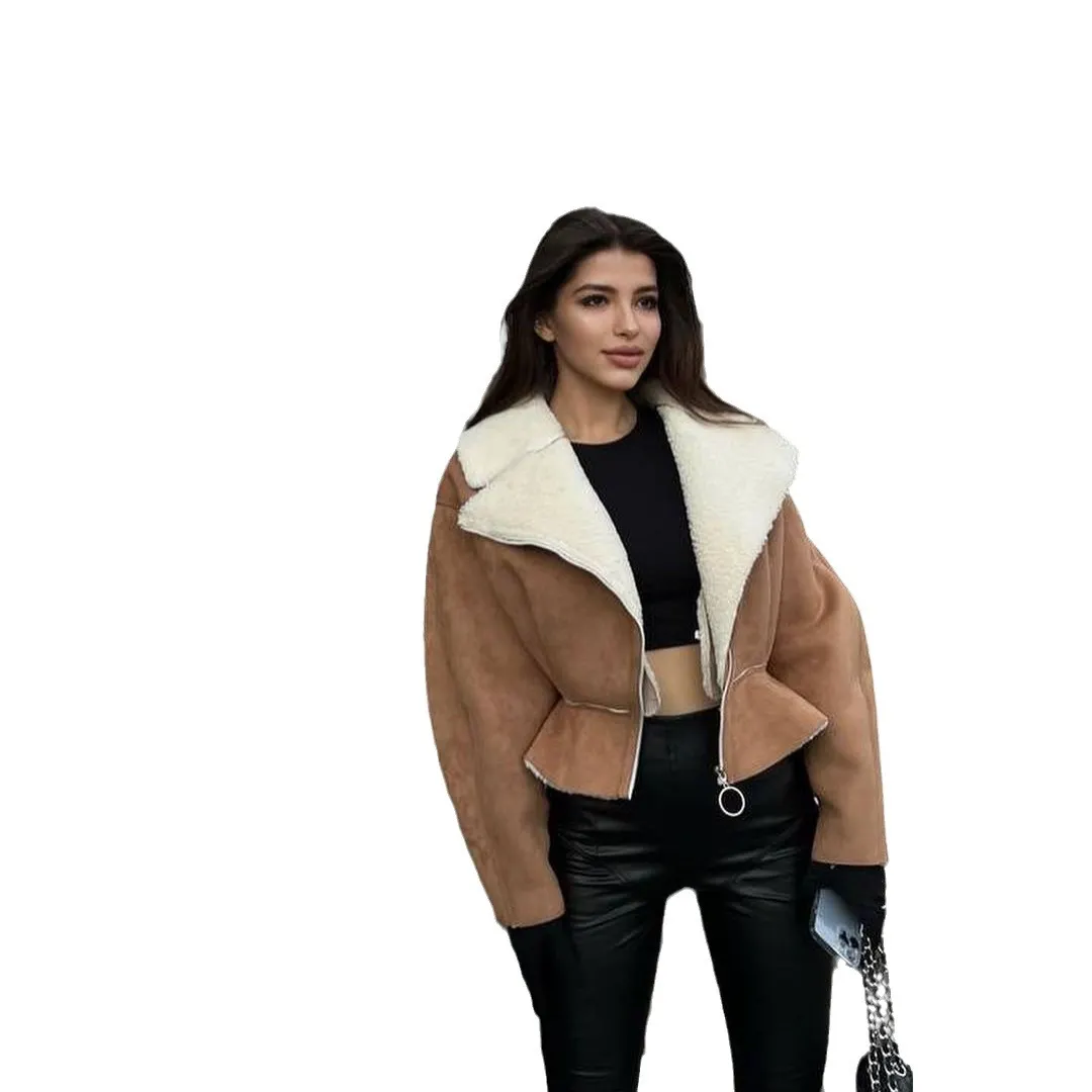 Nigikala Nigikala Autumn And Winter New Short-Term Collar Fashion Korean Version Of Women's Long-Sleeved Pure Color Coat