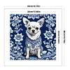 Blue And White Porcelain-Chihuahua-11CT Stamped Cross Stitch 40*40cm/15.75*15.75in