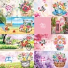 8pcs/set DIY Diamond Painting Greeting Cards Thanks Mosaic Postcards Kits