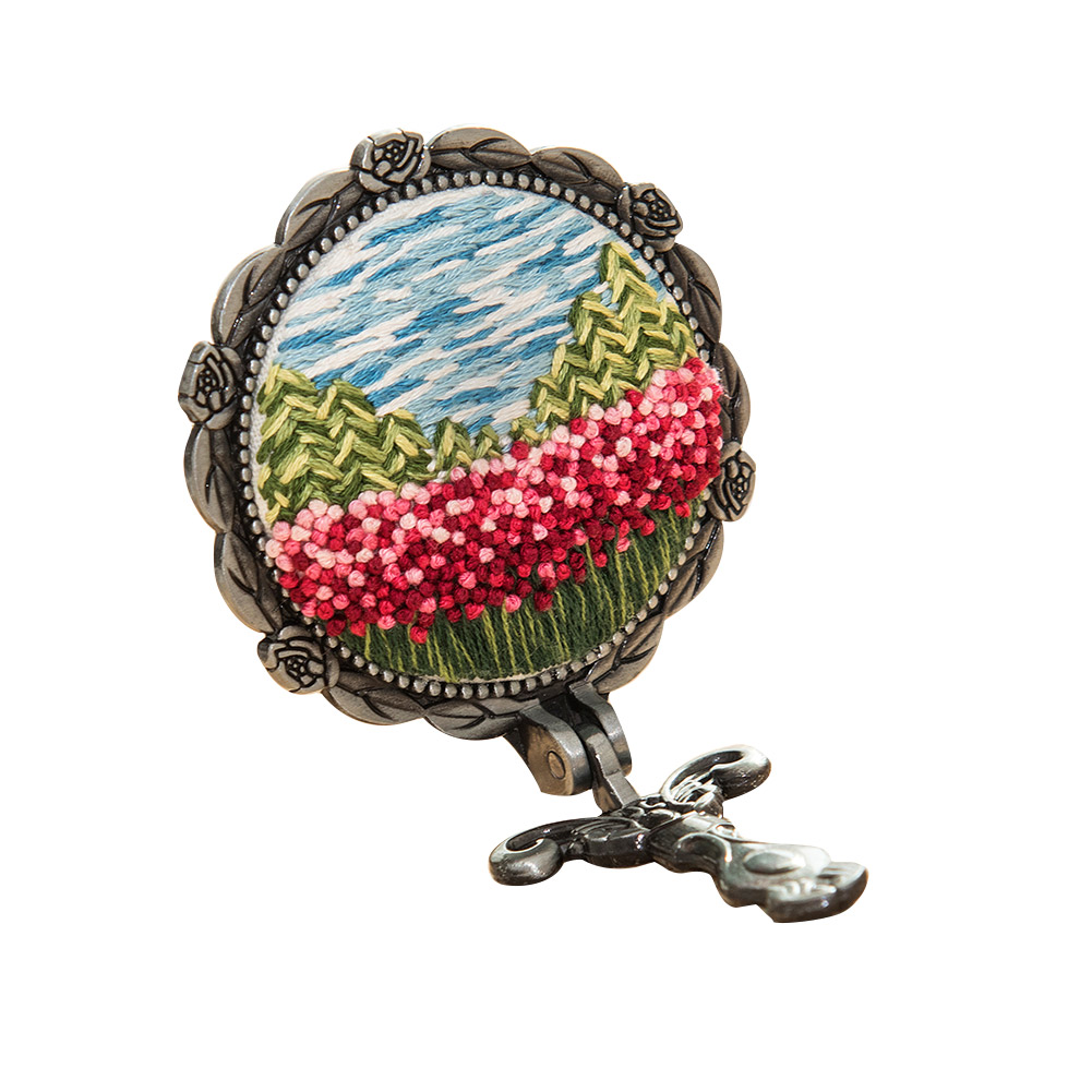 

Flowers Sea - Makeup Mirror Circle Embroidery - Cross Stitch, 501 Original