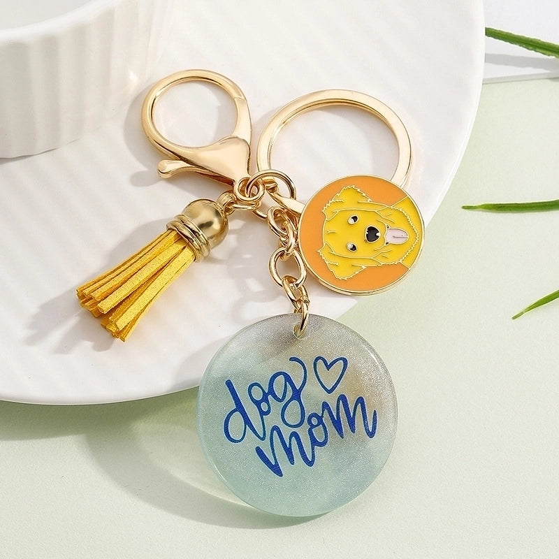 Cute Letter Resin Mother’s Day Unisex Keychain