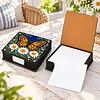 PU 5D Pearl Diamond Painting Kit Note Box DIY Diamond Art Notepad Box with 160 Sheets of Paper (Butterfly)