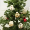 25PCS Christmas Tree 6CM Golden Hanging Decor Balls