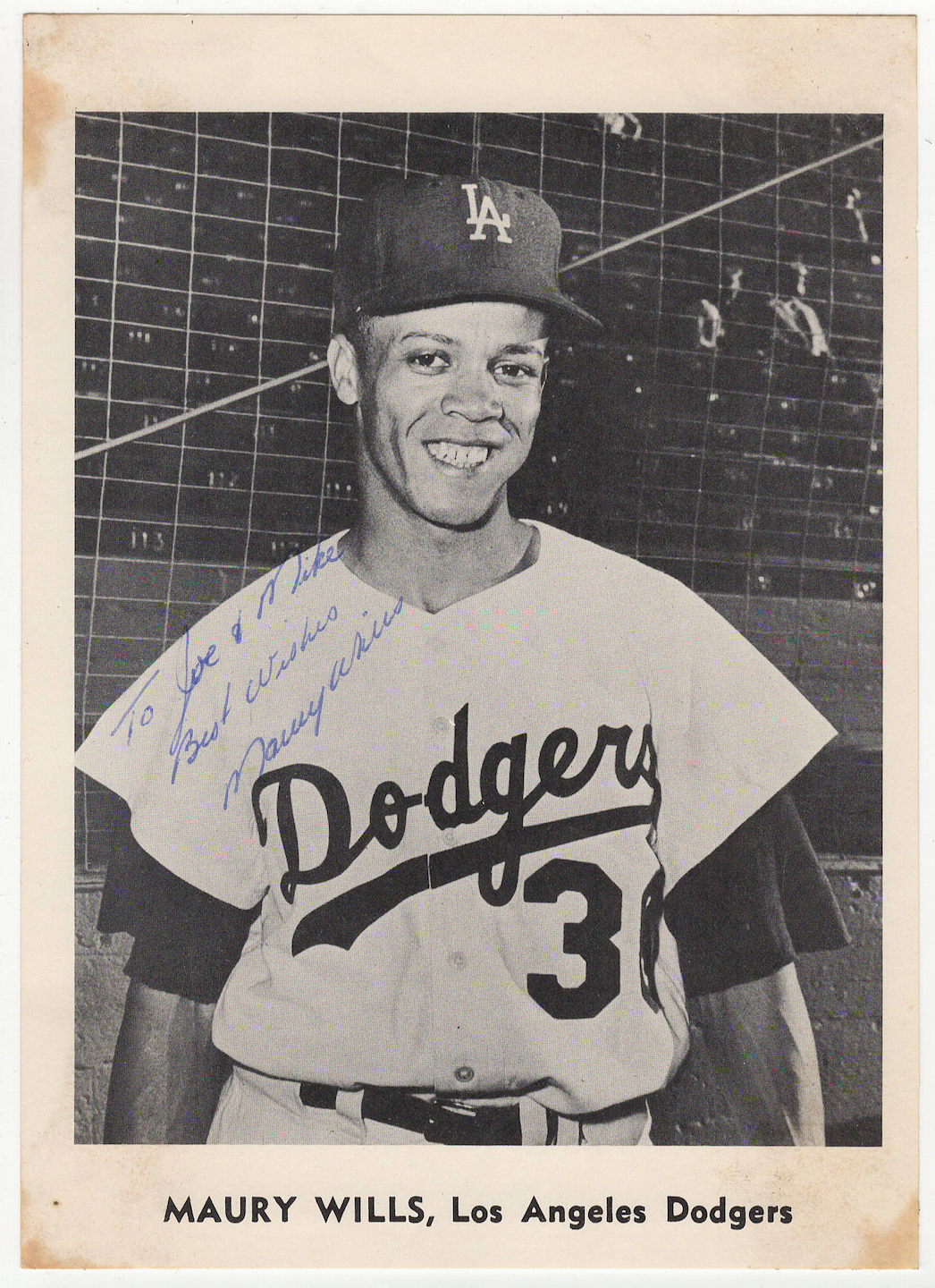 Maury Wills signed autographed Photo Poster painting! Vintage! RARE! Guaranteed Authentic! 1240