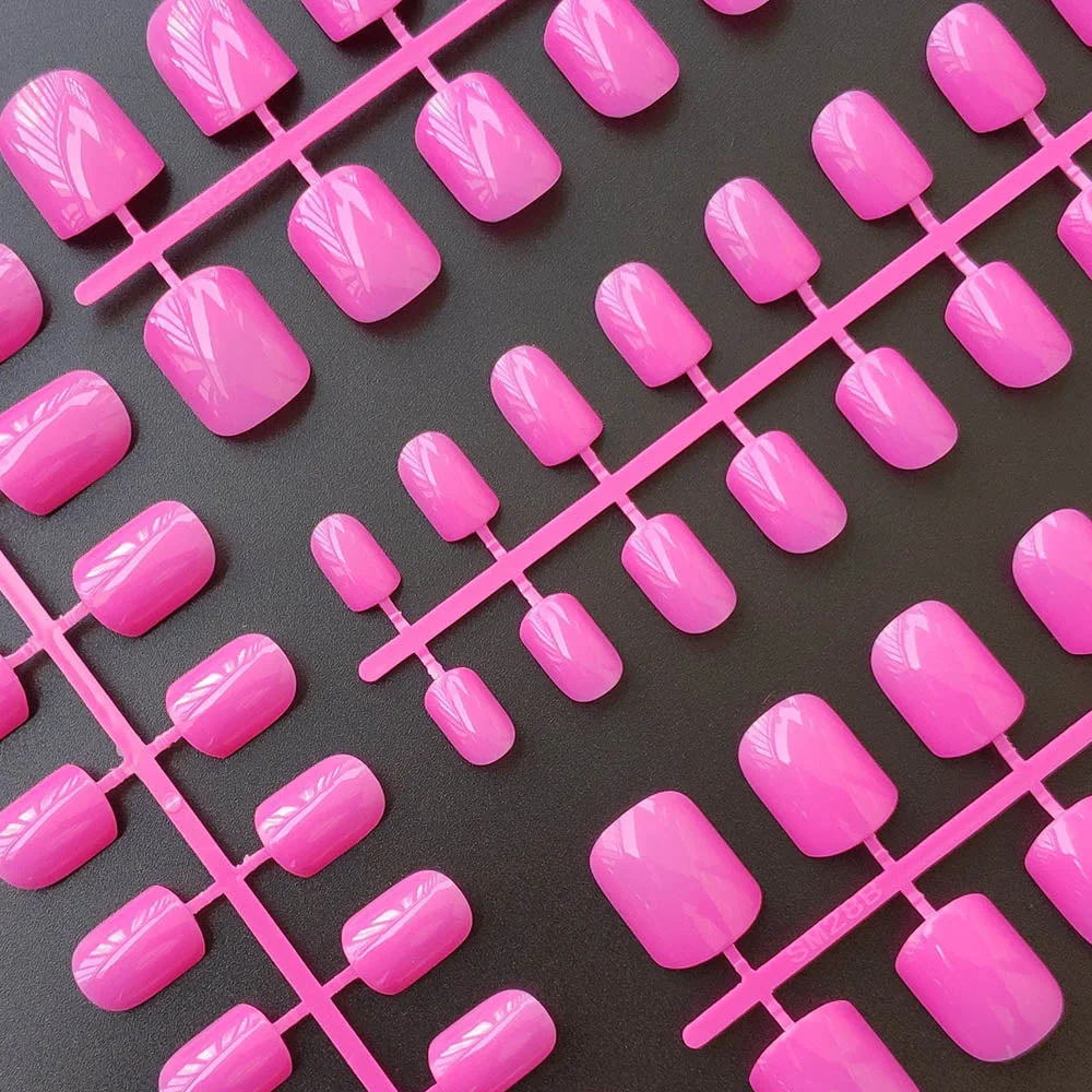 10 Sets Of Same Colors Square False Nail Tips 24 pcs Per Set 10 Sizes Press On Fake Nails DIY Manicure-Nail Inspo