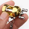 1pc Alloy Fishing Reel Drum Pendant Keychain Fishing Wheel Pendant Angler Gift