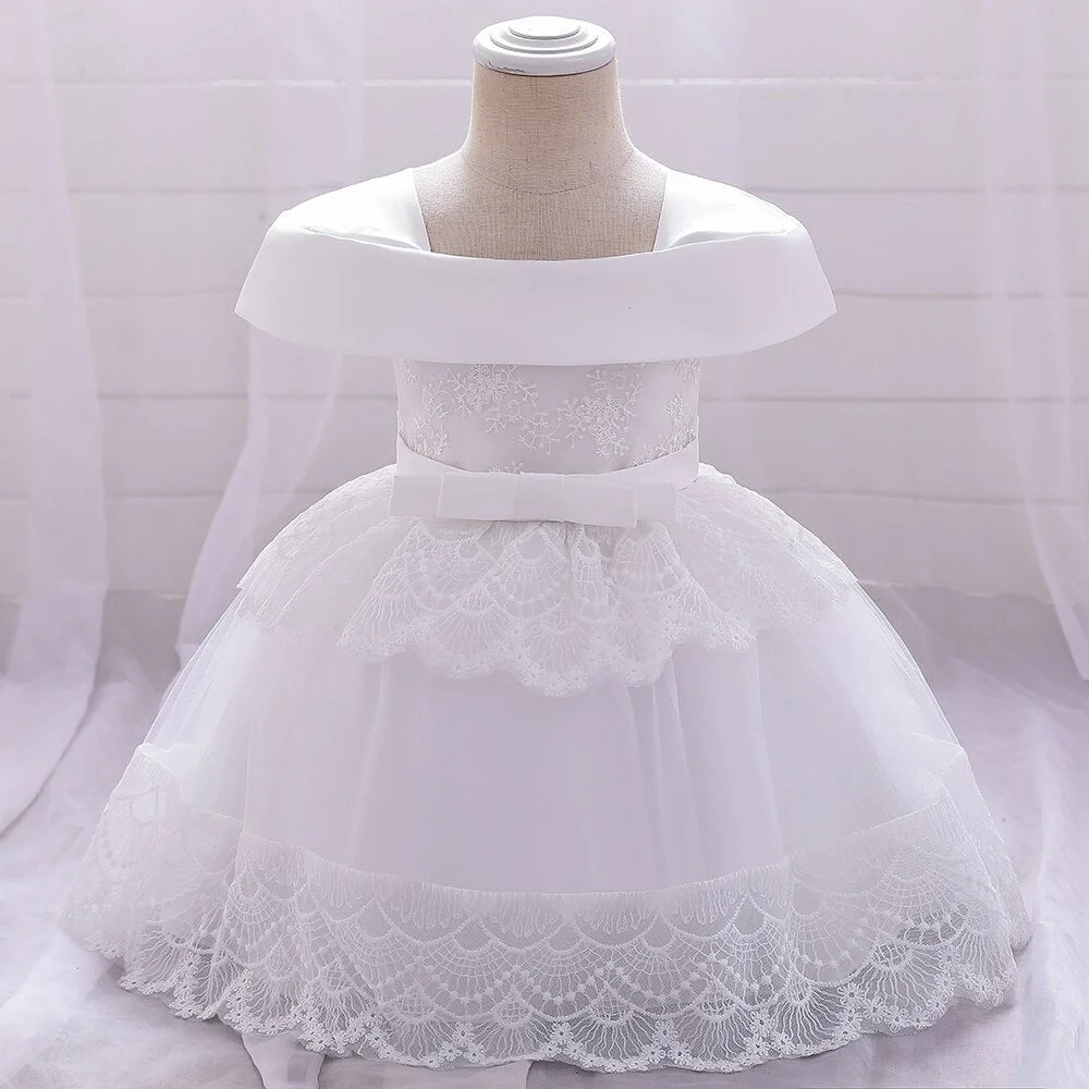 Newborn Christening Lace Dress For Baby Girl Princess Girl Dresses 1st Birthday Winter Party Christmas Dress Girl Clothes 18 24M
