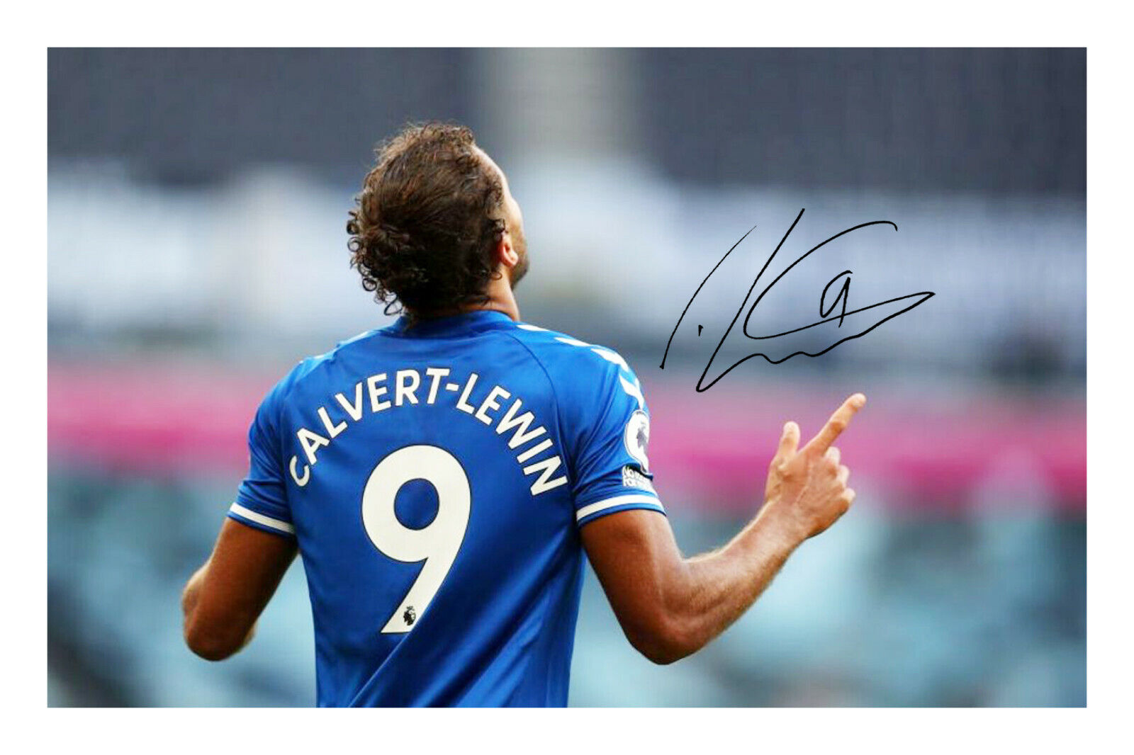 Dominic Calvert-Lewin Signed A4 Photo Poster painting Print Autograph Everton Football