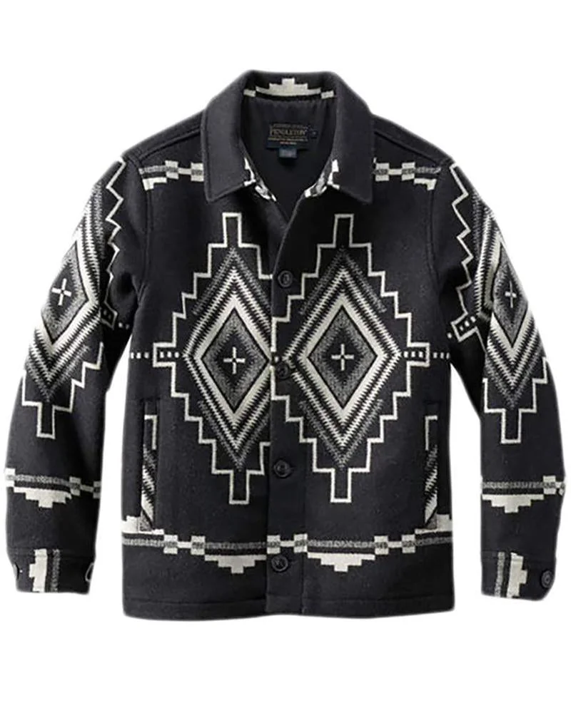 Men's quilted jacket shirts-13