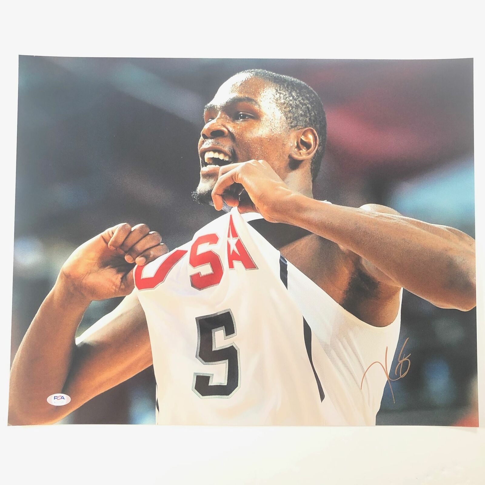 Kevin Durant signed 16x20 Photo Poster painting PSA/DNA Team USA Autographed