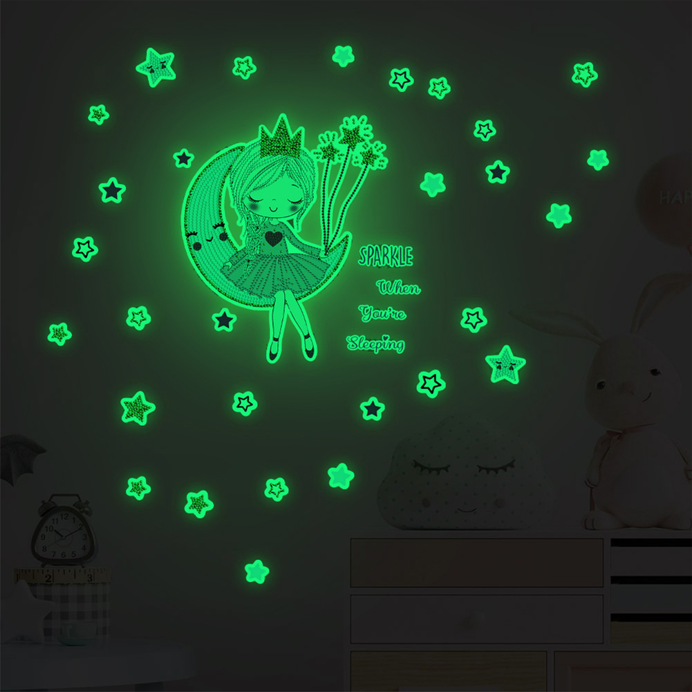 

Luminous Moon Girl - 5D DIY Craft Sticker, 501 Original