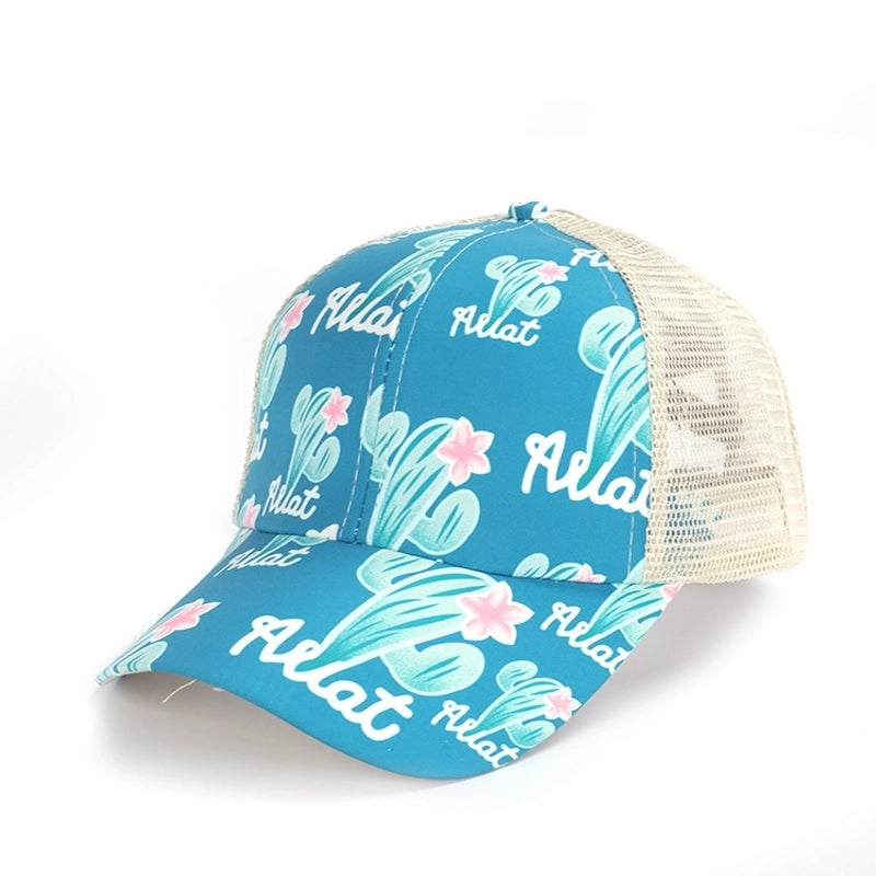 Unisex Casual Minimalist Stripe Lattice Flower Curved Eaves Baseball Cap