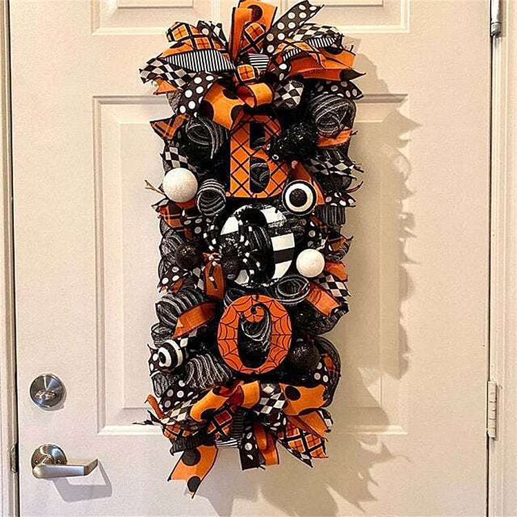Halloween Pumpkin Wreath Garden Decoration
