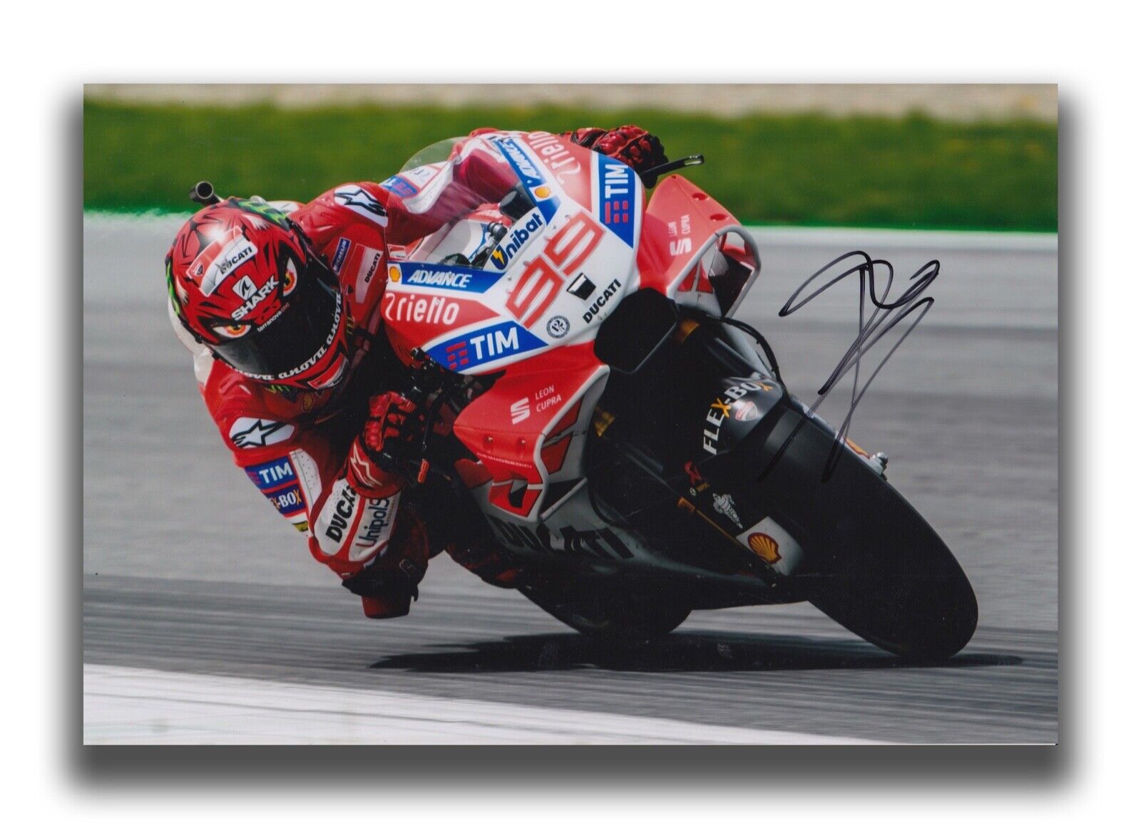 JORGE LORENZO HAND SIGNED 12X8 Photo Poster painting - DUCATI - MOTOGP AUTOGRAPH 4.