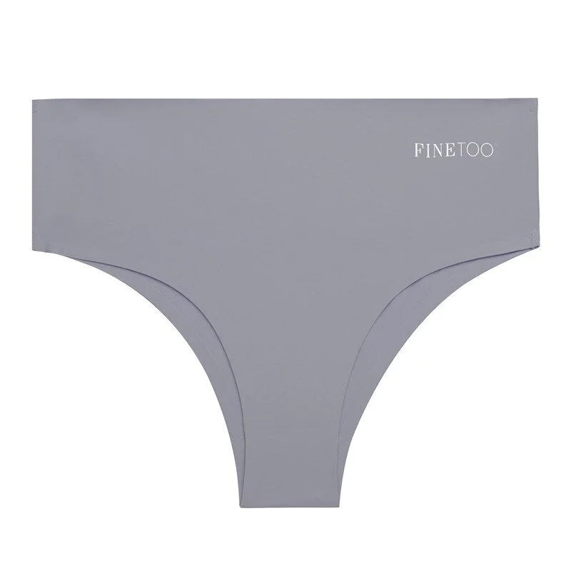 FINETOO Seamless Women's  Ice Silk Pantys High Waist Woman Femme Brief Underpants For Girl M-2XL Comfort Lingerie Panties Summer