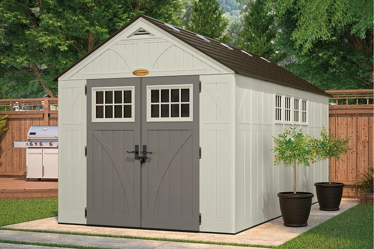 Tremont Outdoor 8 ft. W x 16 ft. D Plastic Storage Shed