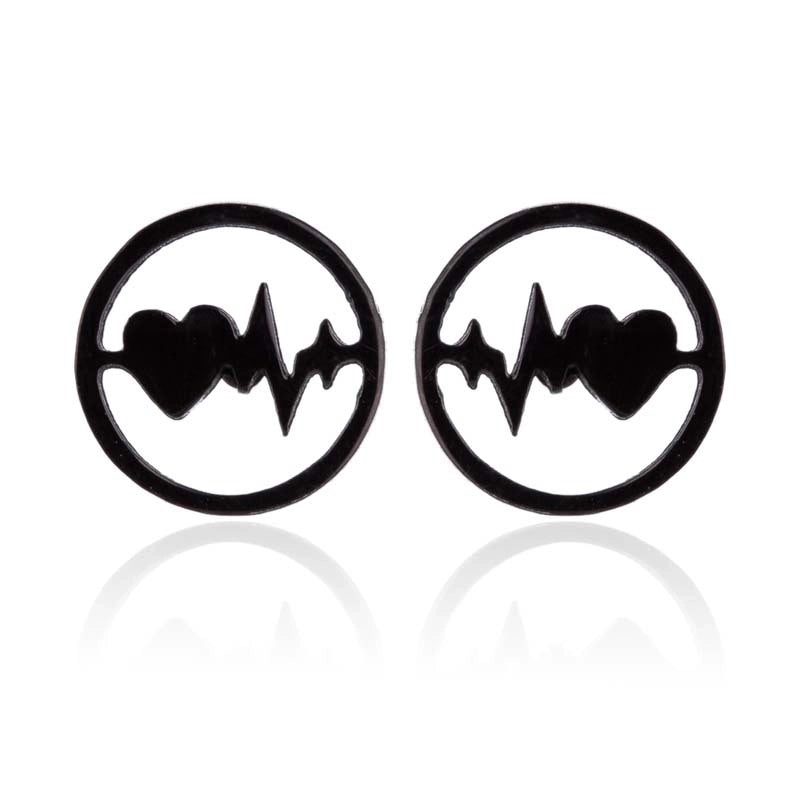 1 Pair Fashion Star Moon Tree Plating Hollow Out 304 Stainless Steel 18K Gold Plated Ear Studs