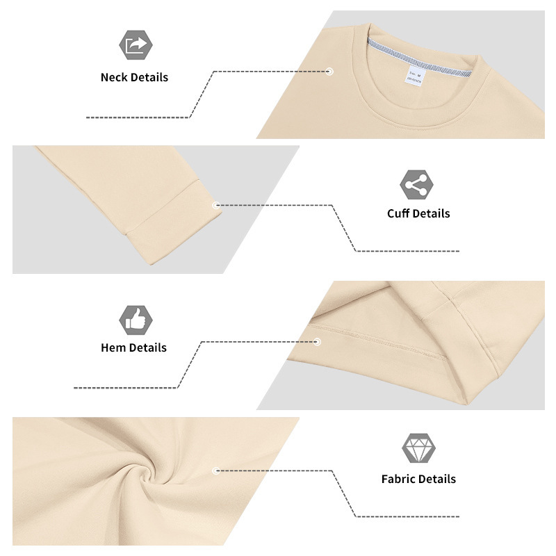 2025 Men’s Autumn/Winter Crewneck Sweatshirt Fleece-lined Warm Simple Loose Fit Classic Style Sweatshirt