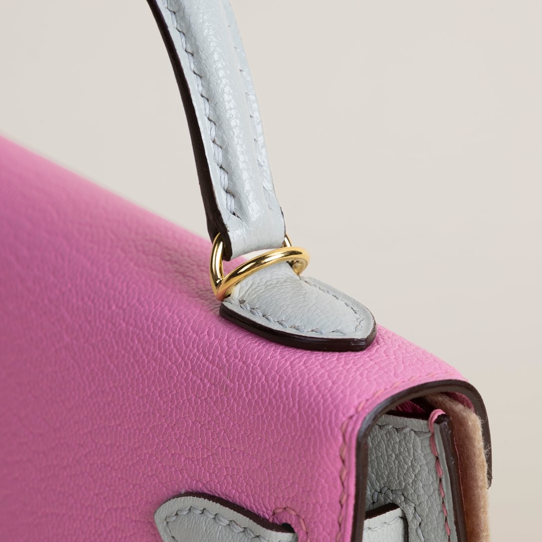 Mini Kelly II Chevre &nbsp;5P Pink&nbsp;/8L Beton GHW