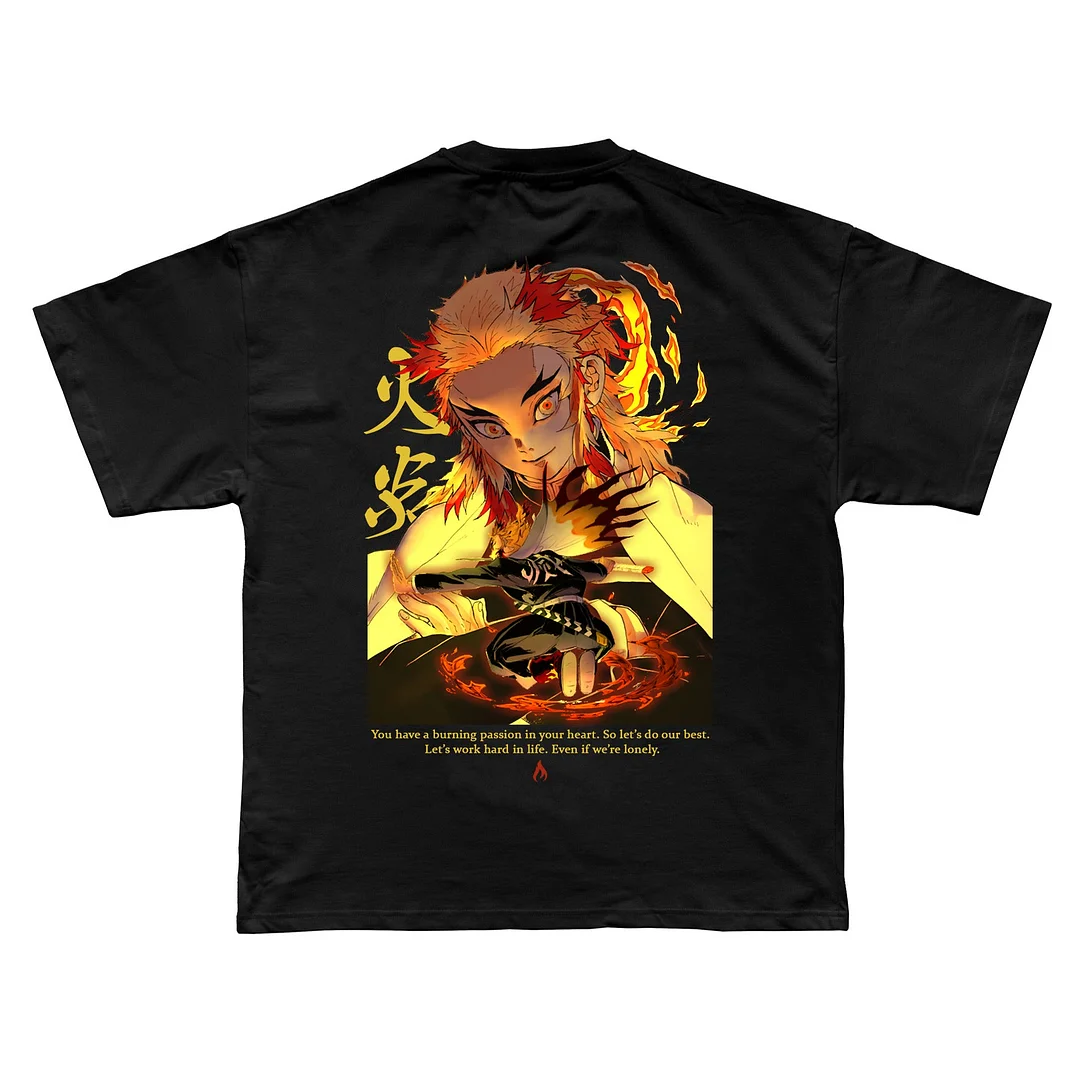 Demon Slayer Idols Rengoku Printed Men's T-shirt