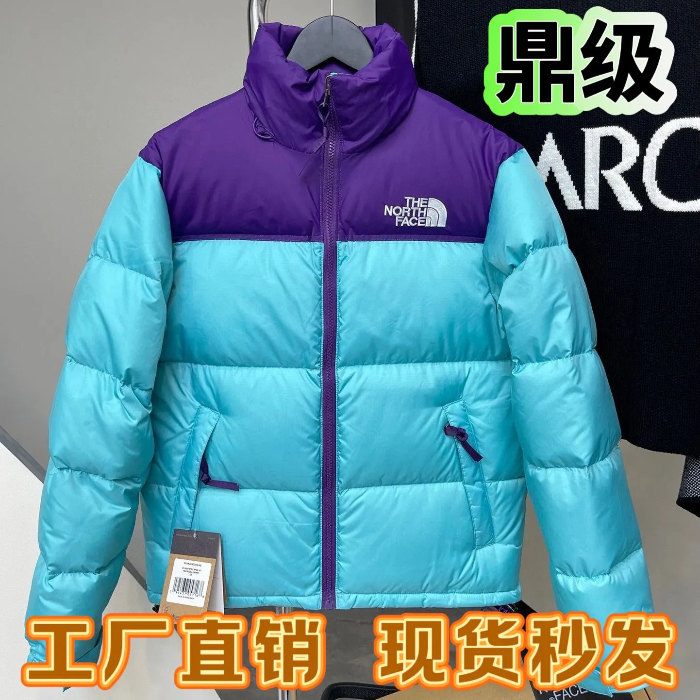1996 Winter down Jacket 700 Canopy Men's and Women's Duck down Warm Waterproof Windproof Bread Coat