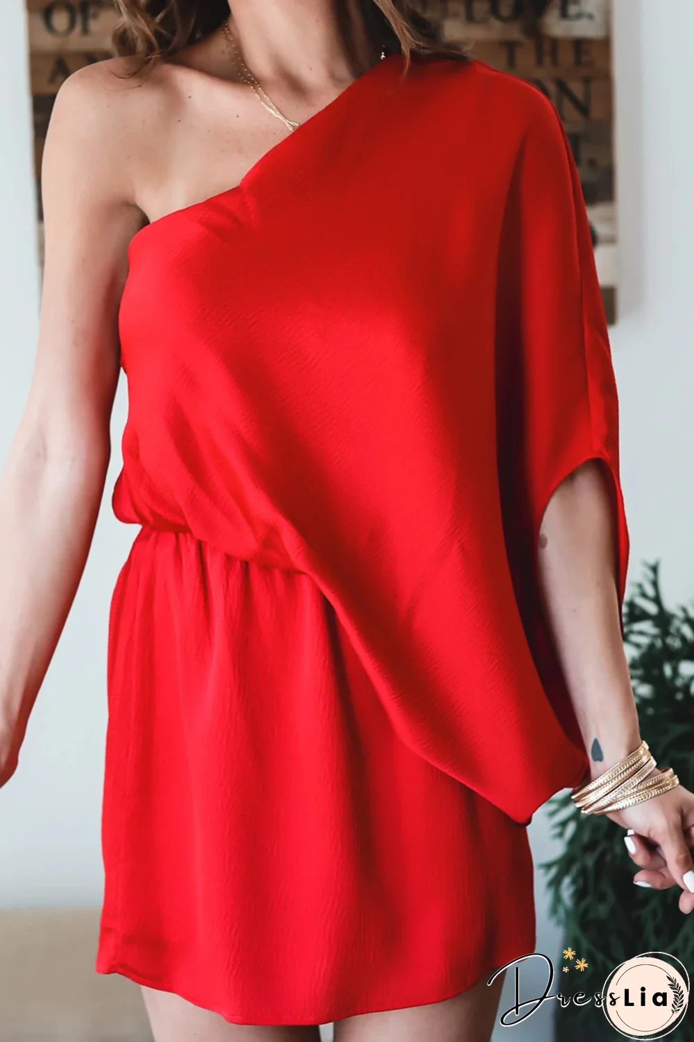 KarliDress Side To Side One Shoulder Statement Dress P12755