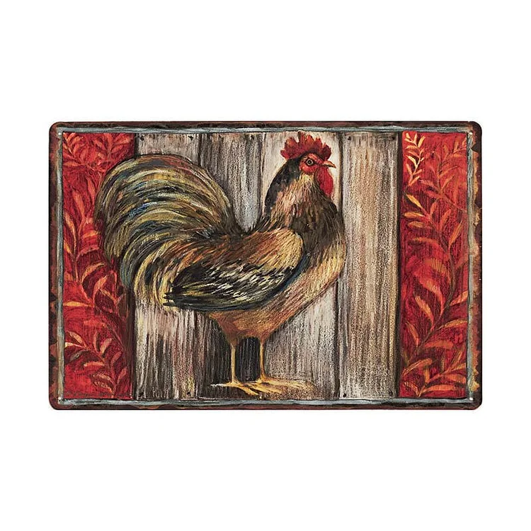 Poulet - enseignes en étain vintage / enseignes en bois - 7.9x11.8in & 11.8x15.7in