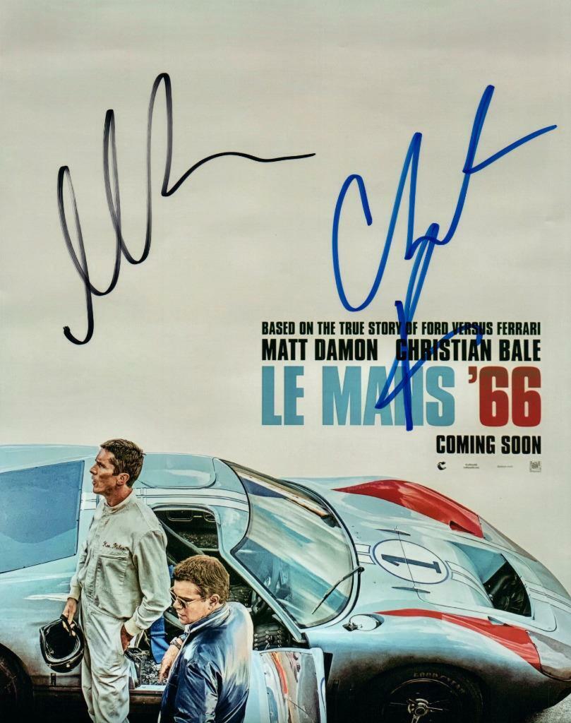 Christian Bale Matt Damon signed 8x10 Photo Poster painting autograph Picture autographed + COA