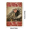 Old Man Motorcycle - Vintage Metal Signs(8*12Inch) - Vehicle