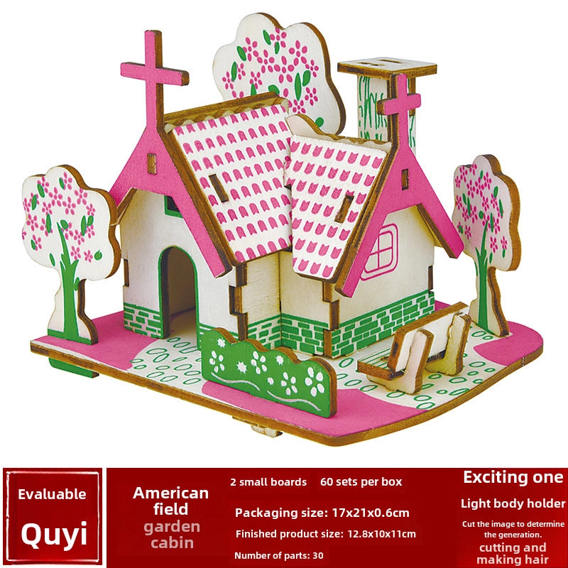 Stall Supply Children’s Wooden 3D Puzzle Adult Puzzle Christmas Building Handmade Educational Model Toy