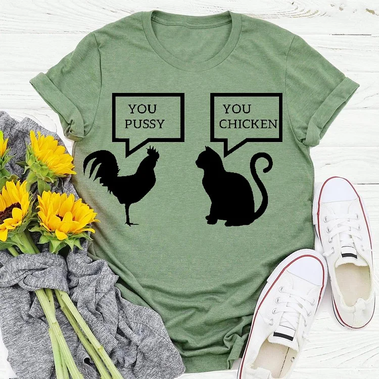 ANB - you pussy you chicken village life Retro Tee Tee -04886